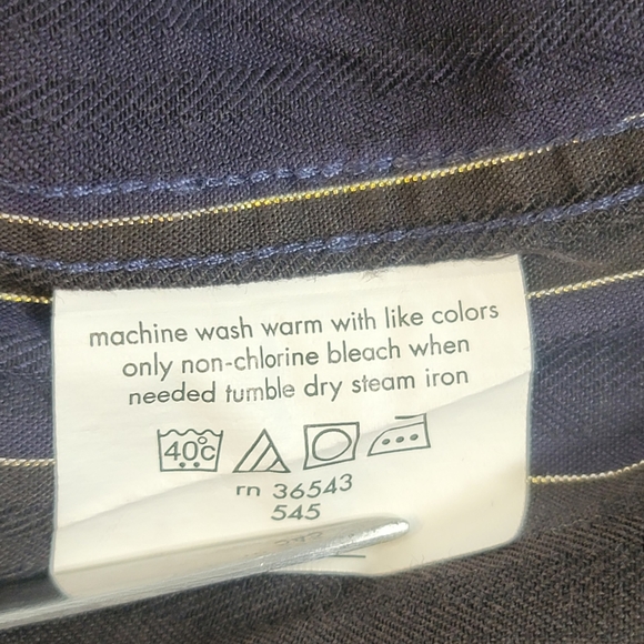 Sean John Mens Shirt Size  16 5   -32/33 Long Sleeve Striped Button Up - Picture 10 of 11